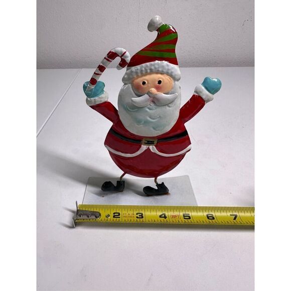 Rare Christmas Metal Character Festive Ornaments Santa - Picture 3 of 4